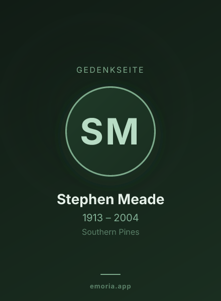 Gedenkportrait von Stephen Meade
