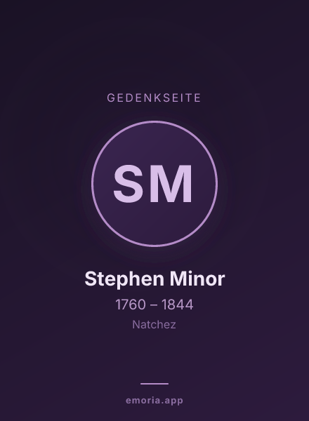 Gedenkportrait von Stephen Minor