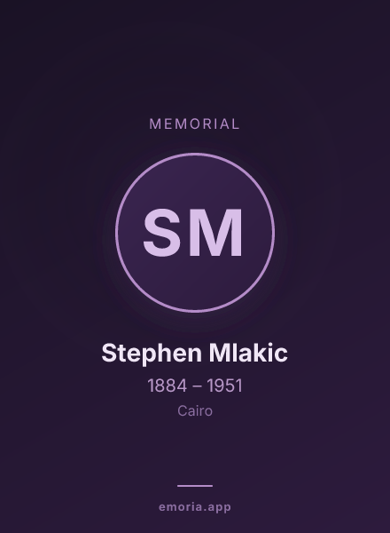 Memorial portrait of Stephen Mlakic