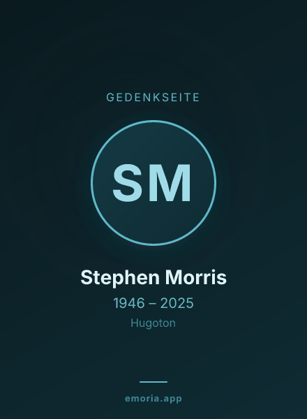 Gedenkportrait von Stephen Morris