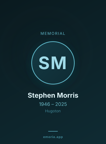 Memorial portrait of Stephen Morris