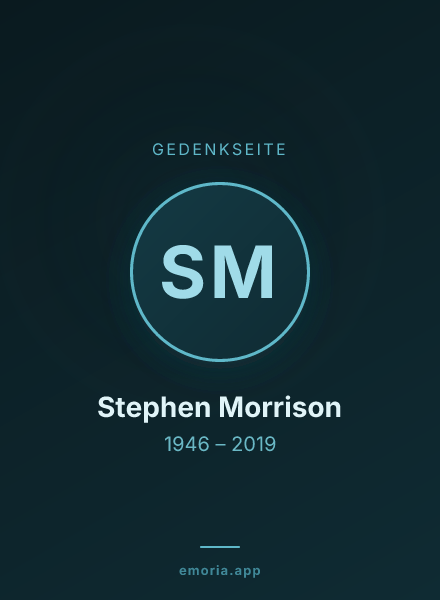 Gedenkportrait von Stephen Morrison