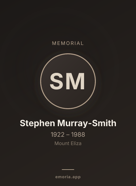 Memorial portrait of Stephen Murray-Smith