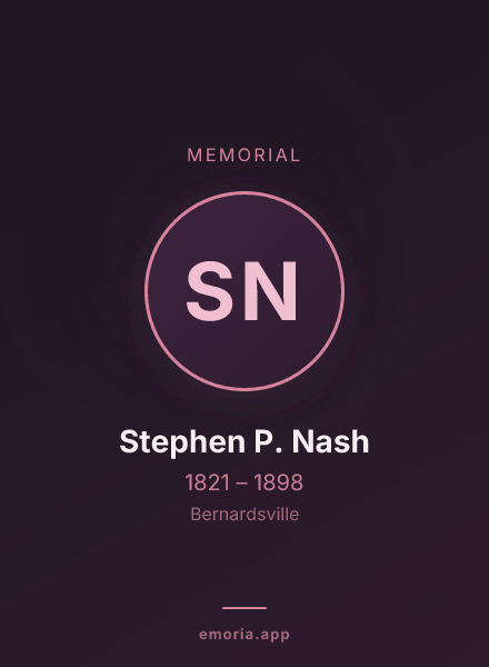 Memorial portrait of Stephen P. Nash