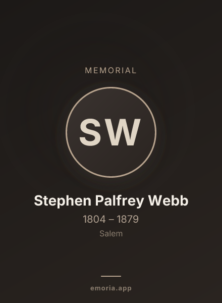 Memorial portrait of Stephen Palfrey Webb