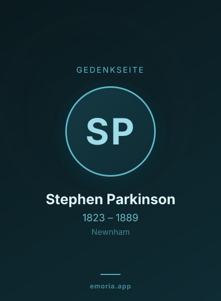 Gedenkportrait von Stephen Parkinson