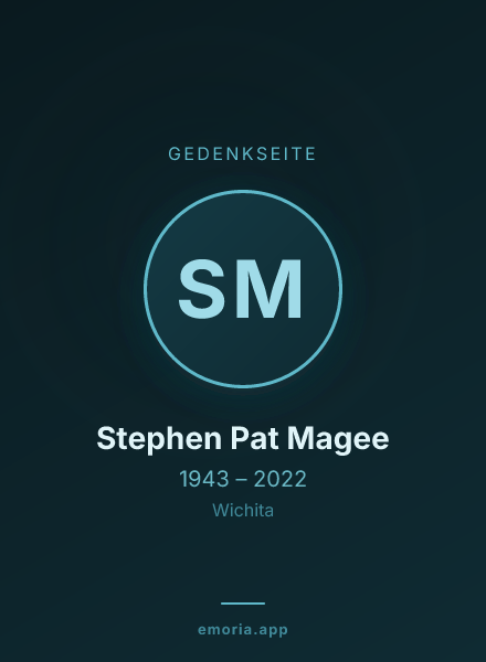Gedenkportrait von Stephen Pat Magee
