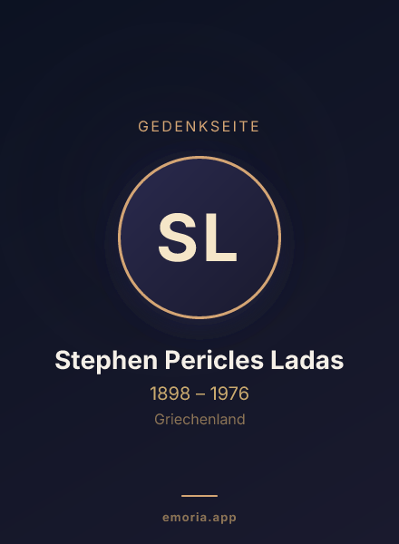 Gedenkportrait von Stephen Pericles Ladas