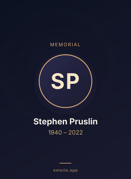 Memorial portrait of Stephen Pruslin
