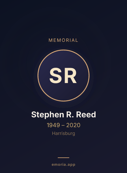 Memorial portrait of Stephen R. Reed