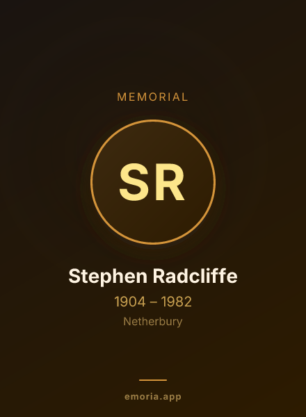 Memorial portrait of Stephen Radcliffe