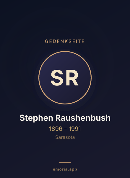 Gedenkportrait von Stephen Raushenbush