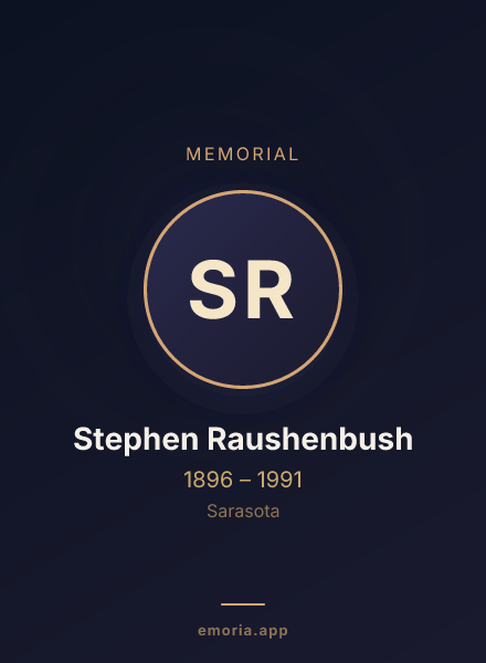Memorial portrait of Stephen Raushenbush