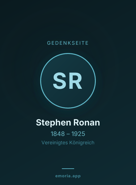 Gedenkportrait von Stephen Ronan