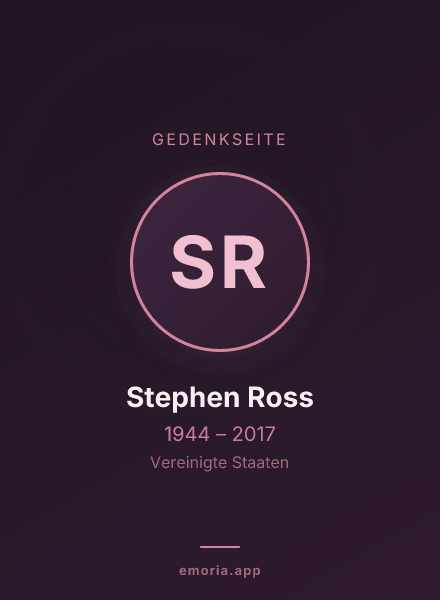 Gedenkportrait von Stephen Ross