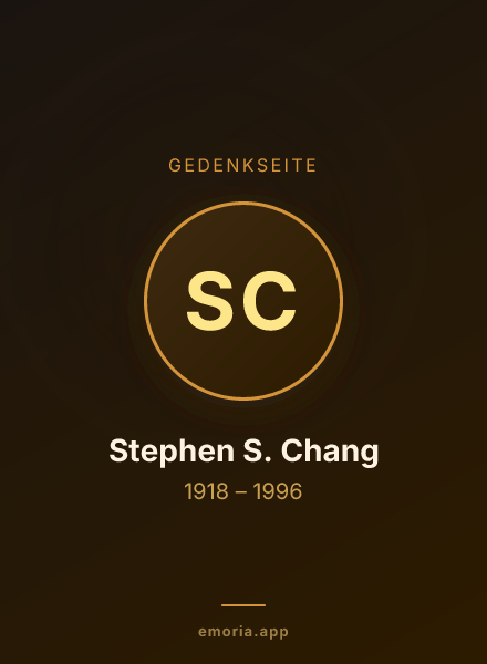 Gedenkportrait von Stephen S. Chang