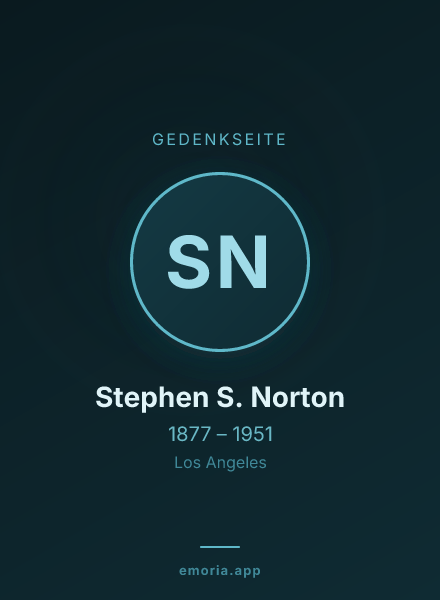 Gedenkportrait von Stephen S. Norton