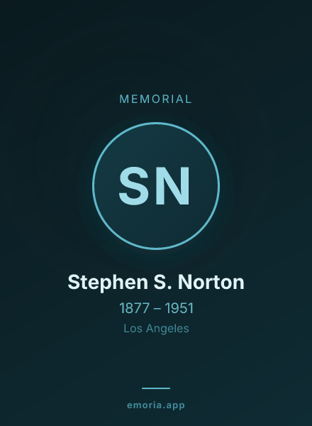 Memorial portrait of Stephen S. Norton