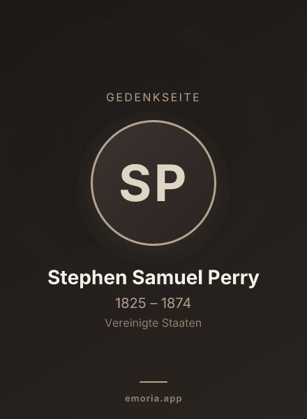 Gedenkportrait von Stephen Samuel Perry