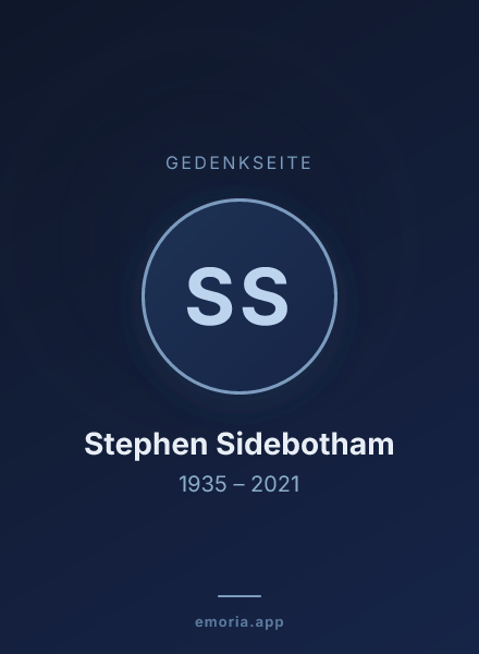 Gedenkportrait von Stephen Sidebotham