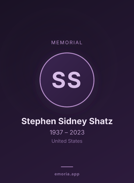 Memorial portrait of Stephen Sidney Shatz