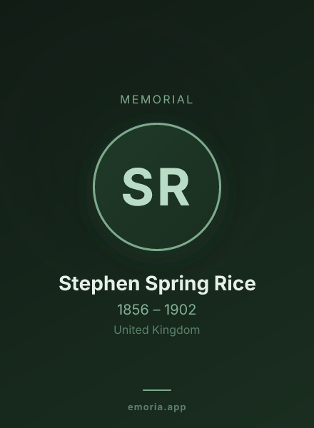 Memorial portrait of Stephen Spring Rice