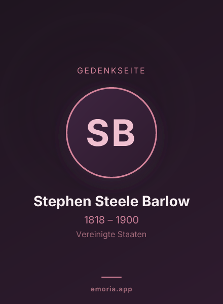 Gedenkportrait von Stephen Steele Barlow