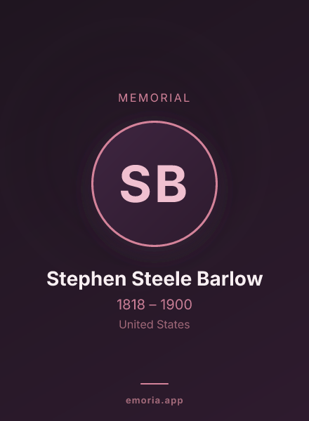 Memorial portrait of Stephen Steele Barlow