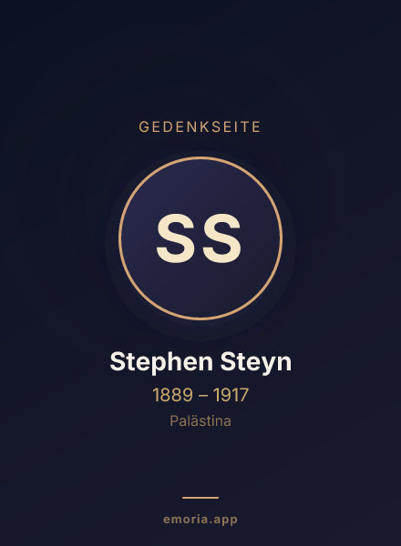 Gedenkportrait von Stephen Steyn