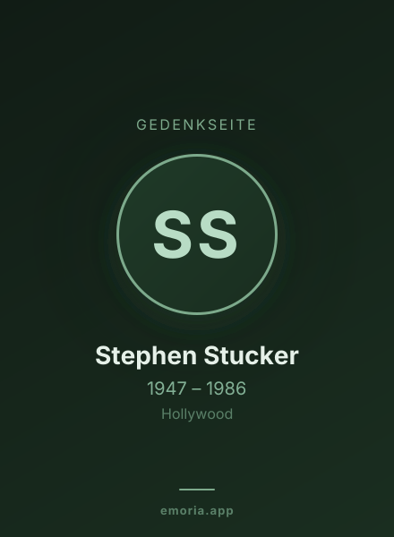 Gedenkportrait von Stephen Stucker