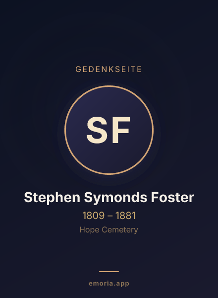 Gedenkportrait von Stephen Symonds Foster