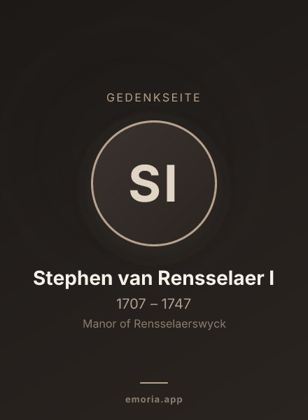 Gedenkportrait von Stephen van Rensselaer I