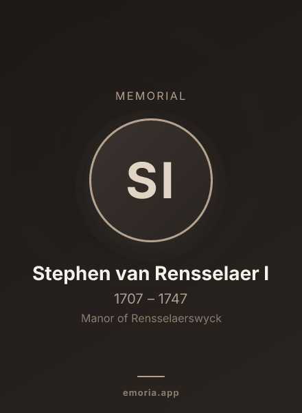 Memorial portrait of Stephen van Rensselaer I