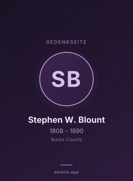 Gedenkportrait von Stephen W. Blount