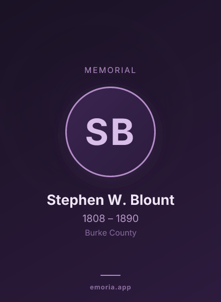 Memorial portrait of Stephen W. Blount