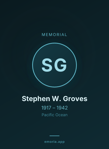 Memorial portrait of Stephen W. Groves
