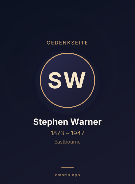 Gedenkportrait von Stephen Warner