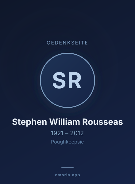Gedenkportrait von Stephen William Rousseas