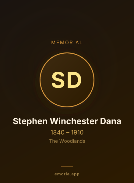Memorial portrait of Stephen Winchester Dana