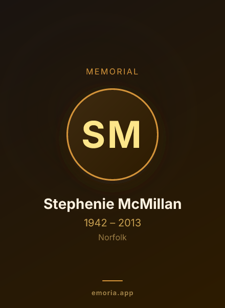 Memorial portrait of Stephenie McMillan
