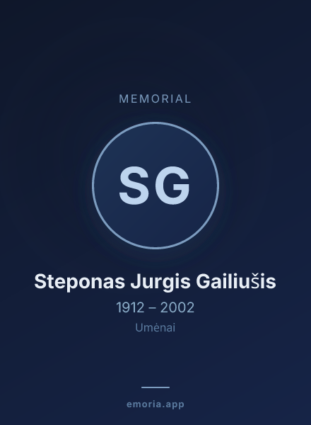 Memorial portrait of Steponas Jurgis Gailiušis