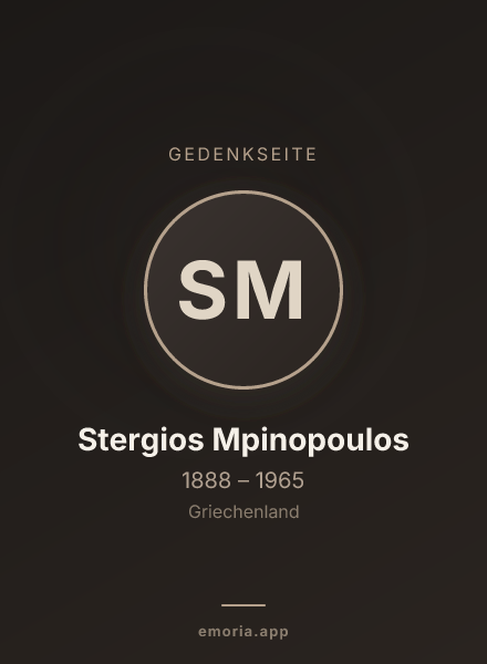 Gedenkportrait von Stergios Mpinopoulos