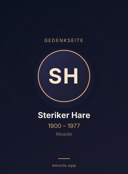 Gedenkportrait von Steriker Hare