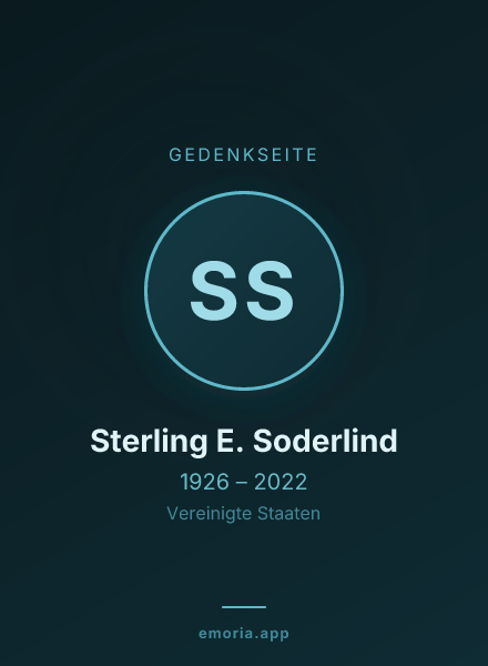 Gedenkportrait von Sterling E. Soderlind