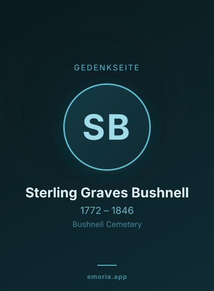 Gedenkportrait von Sterling Graves Bushnell