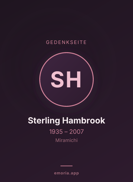 Gedenkportrait von Sterling Hambrook