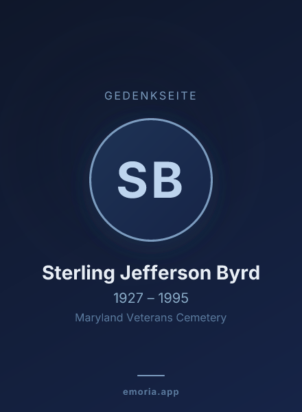 Gedenkportrait von Sterling Jefferson Byrd