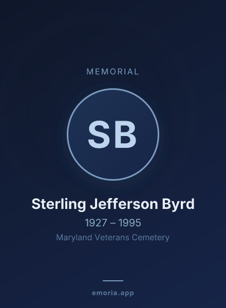 Memorial portrait of Sterling Jefferson Byrd