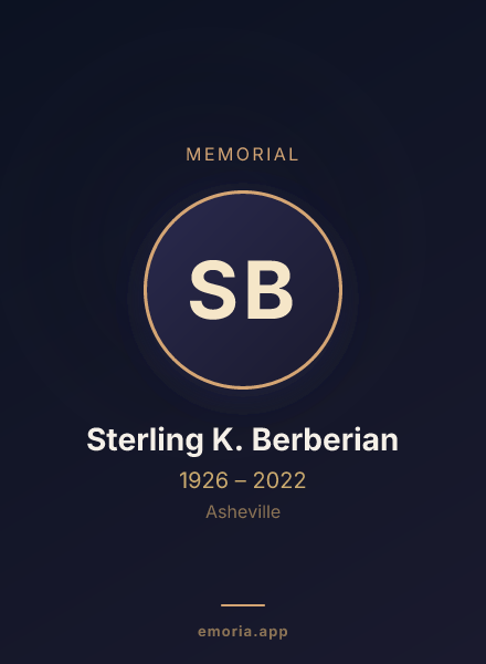 Memorial portrait of Sterling K. Berberian