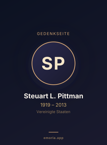 Gedenkportrait von Steuart L. Pittman